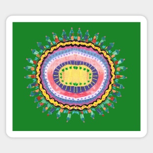 Funky Boho Mandala #4 Sticker